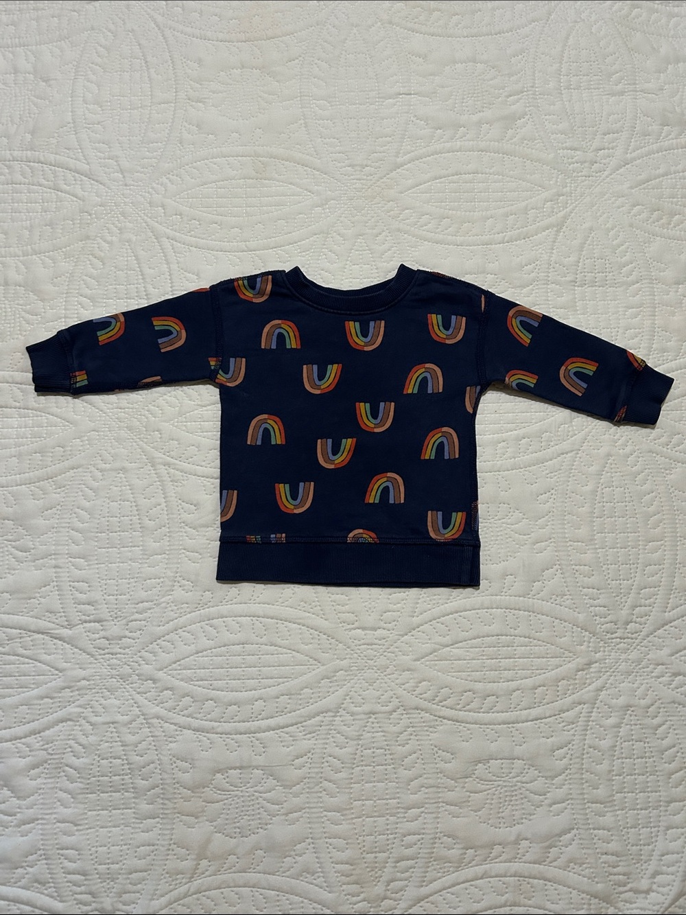 Hanna Andersson Navy Rainbow Sweatshirt Sz: 18-24 mos. (80 cm)